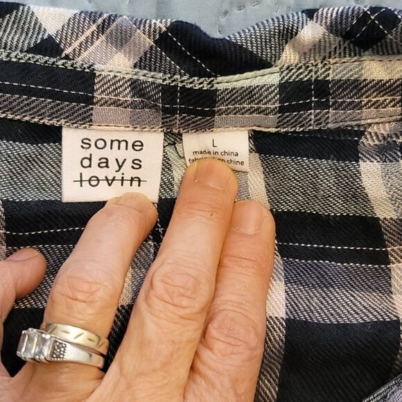 COPY - Some days lovin plaid blouse size large - Picture 5 of 9